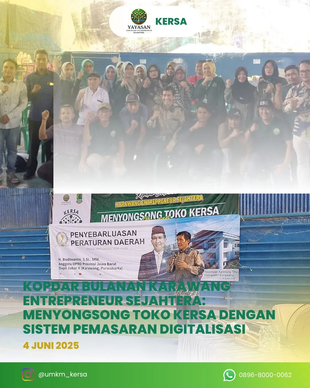 Kopdar Bulanan KERSA Bahas Digitalisasi Pemasaran dan Penyebarluasan Peraturan Daerah