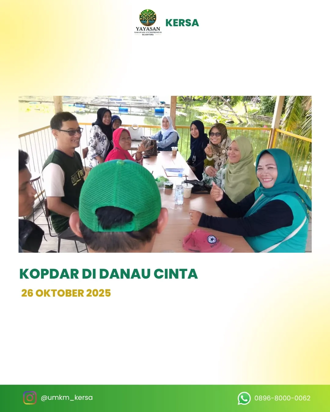 Kopdar Bulanan KERSA di Danau Cinta Walahar Bahas Penguatan dan Peluang Usaha