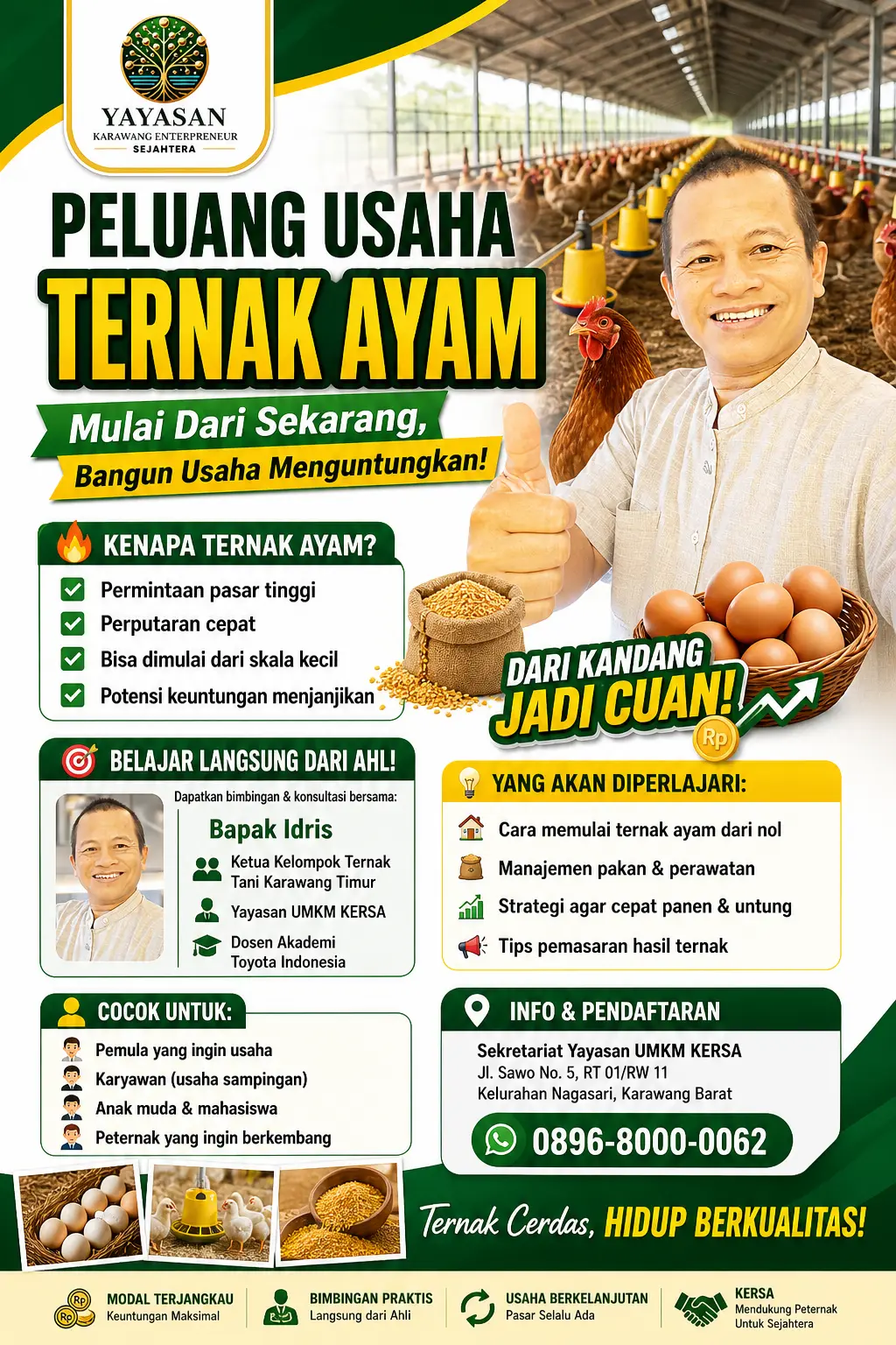 Dosen Akademi toyota Indonesia Pimpin UMKM KERSA kec  Karawang Timur,